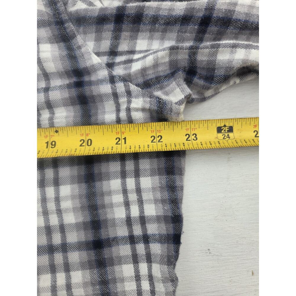 Pink Floyd Hooded Flannel Shirt Men XL Black White Plaid Dark Side Of Moon '73 - Picture 10 of 11